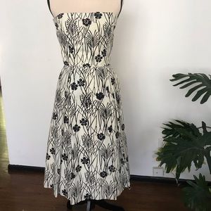 Made to order strapless dress with vintage fabric